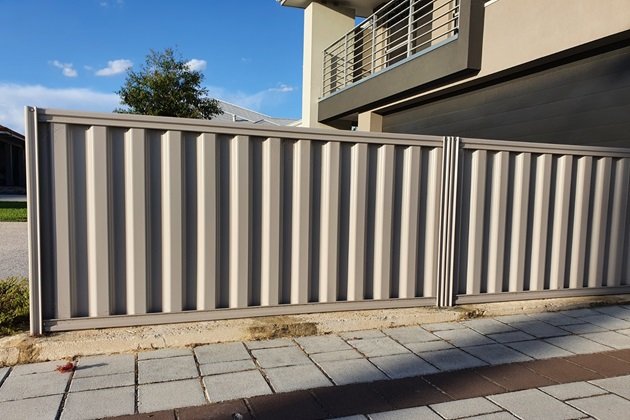 Colorbond fencing providing privacy